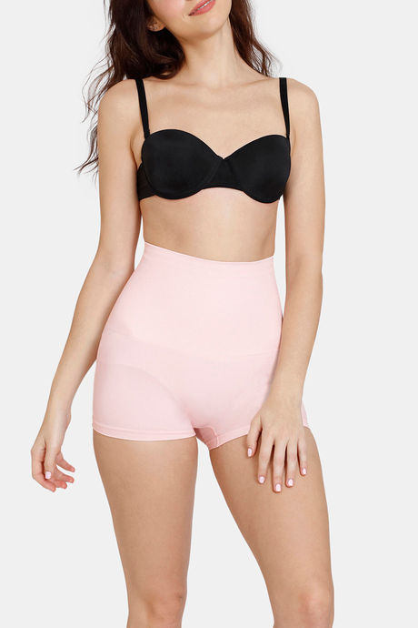 Zivame High Compression Seamless High Waist Boyshorts - Crystal Rose — image 2
